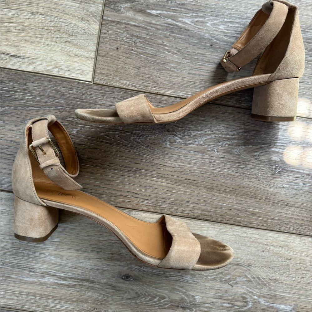 J Crew Taupe Heels